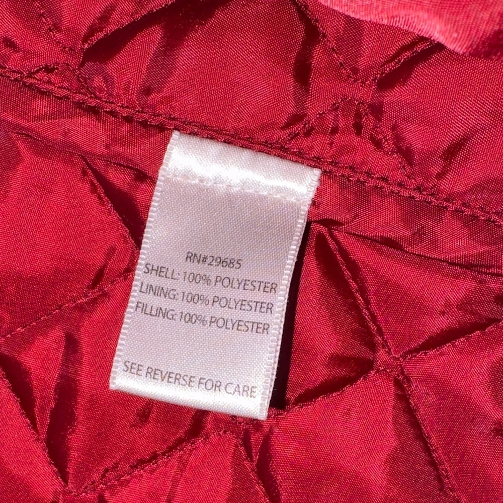 Pendelton Petite Red Quilted Jacket L Gently Loved Burnt Red Color - Picture 6 of 12